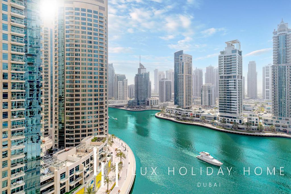 Lux Contemporary Suite With Full Marina View 6 Дубай Екстериор снимка