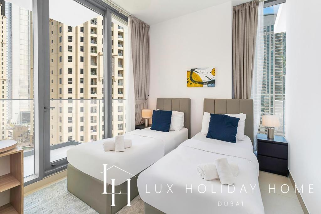 Lux Contemporary Suite With Full Marina View 6 Дубай Екстериор снимка